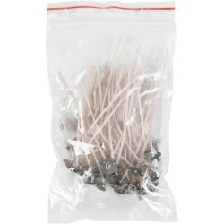 Mèches pour bougies dans un récipient
