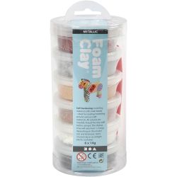 Foam Clay®, Métallisé, harmonie brun, 6x14 gr/ 1 Pq.