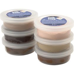 Silk Clay&reg;, Couleurs peau, 6x14 gr/ 1 Pq.