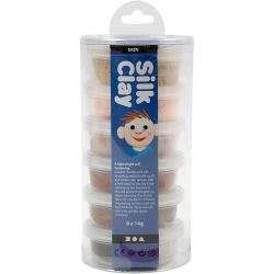 Silk Clay®, Couleurs peau, 6x14 gr/ 1 Pq.