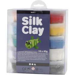 Silk Clay®, Basic 1, ass. de couleurs, 10x40 gr/ 1 Pq.