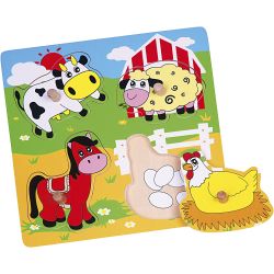 Puzzles en bois avec petites poignées VIGA