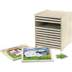Support de puzzle VIGA avec 12 puzzles 