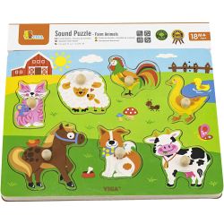 Puzzles en bois VIGA avec sons