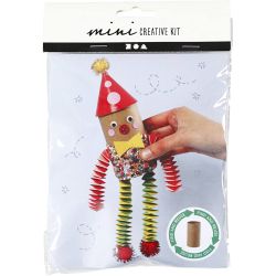 Mini Kit DIY, Clown fait &agrave; partir d'un rouleau de papier toilette, 1 Pq.