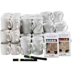 Kit DIY Groupe Tasses en Porcelaine