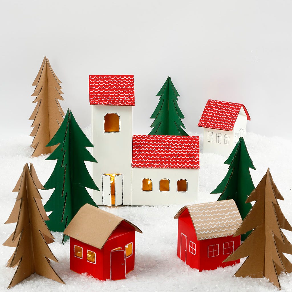 DIY Village miniature de Noël  Deco village de noel, Déco noel fait main,  Village de noel